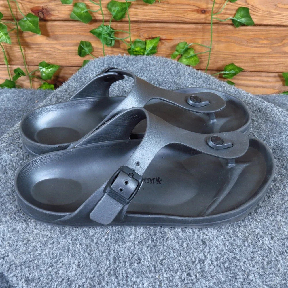 Birkenstock Gizeh Women Sandals Size 8 Beach Pool Waterproof Anthracite EVA
